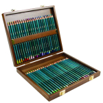 Cassetta in legno Derwent Artists - 48 matite colorate tradizionali