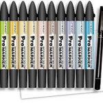 Promarker - pennarello permanente doppia punta - serie marrone